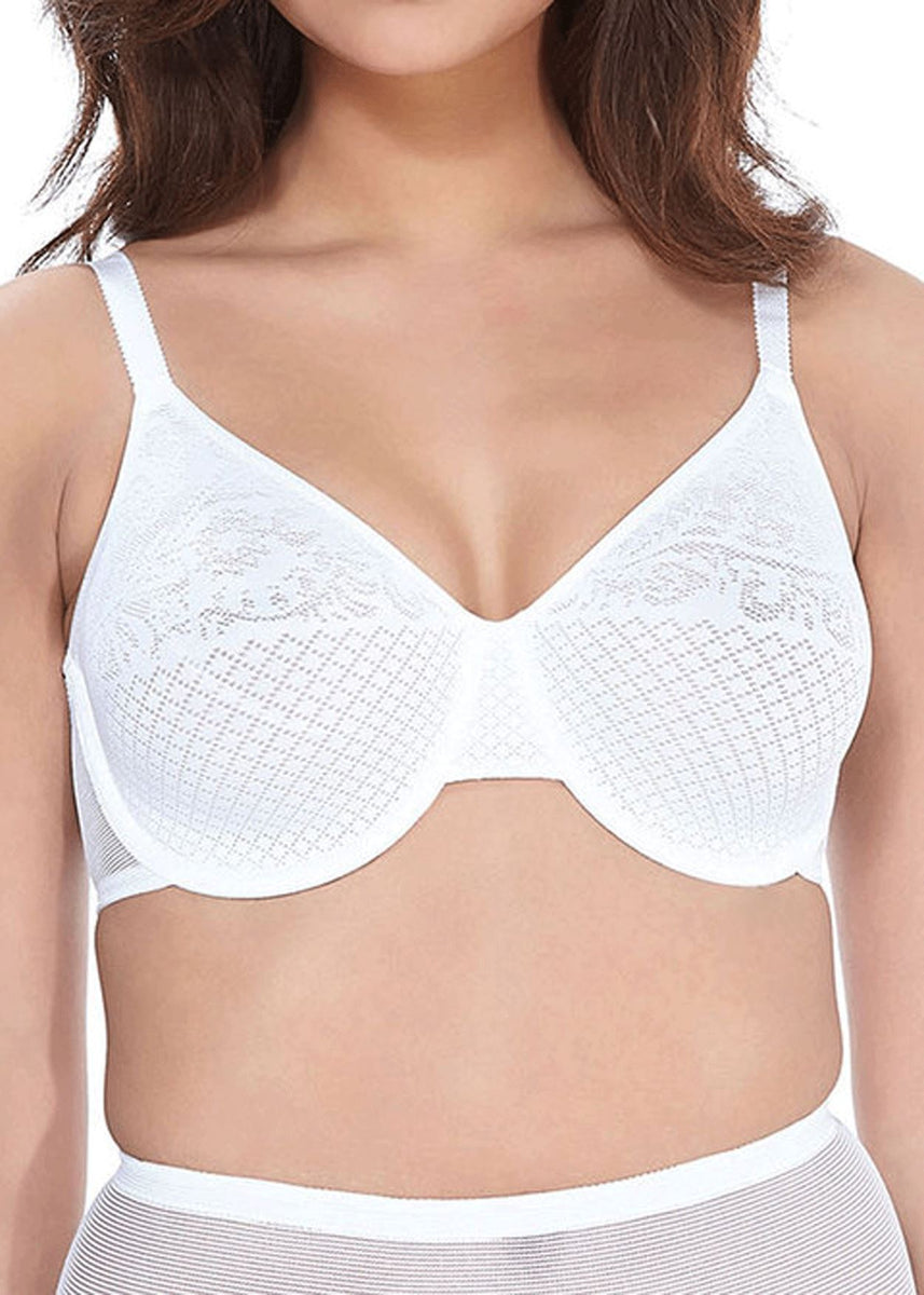 Wacoal Visual Effects Minimizer Bra 857210 in White – We Fit Lingerie