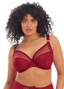 Elomi Priya Full-Busted Underwire Unlined Embroidery Plunge Bra
